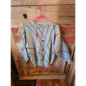 Vintage Mens Size Large Kennington Abstract 80s Sweater